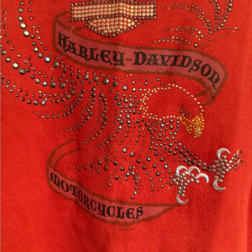Harley-Davidson Women's Vibrant Red Tank Top - Picture 2 of 5